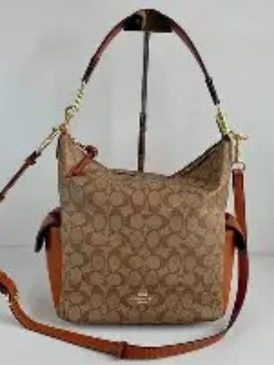Coach Handbags - Coach NEW 2pc $705 SET Pennie Shoulder Bag Signature Canvas & NWT $228Wallet